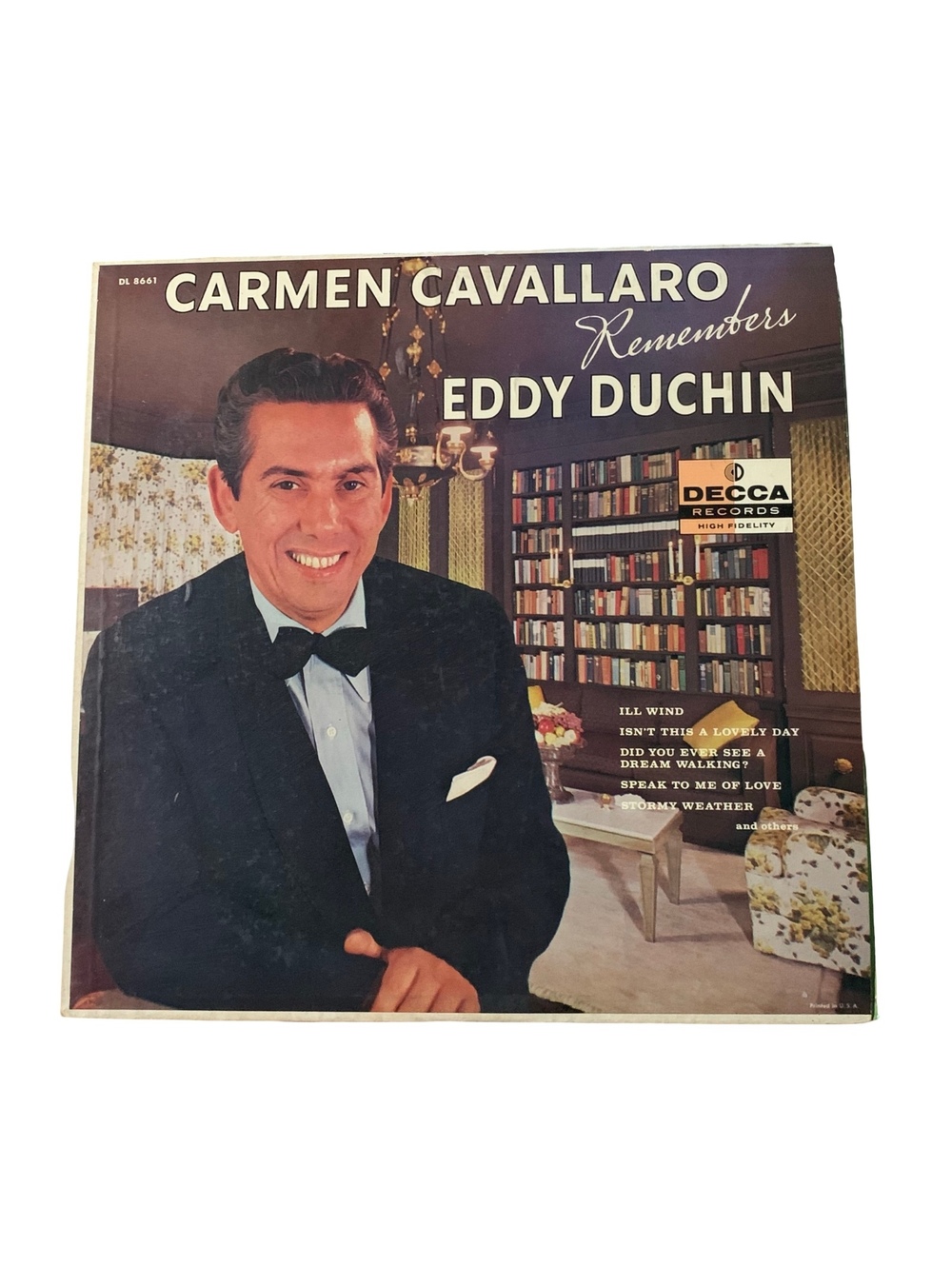 Carmen Cavallaro Remembers Eddy Duchin Vintage Decca Records LP Album Fair